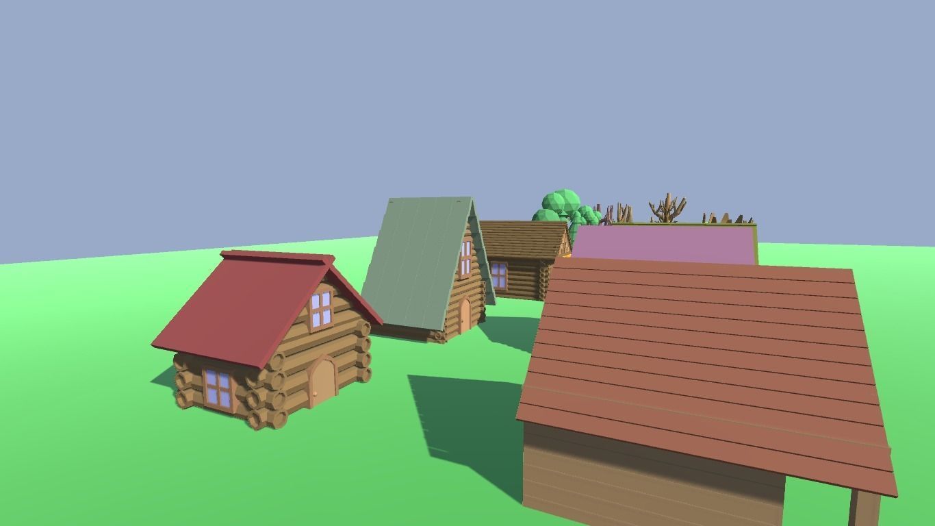 Low Poly Forest Kit Low-poly 3D model_5