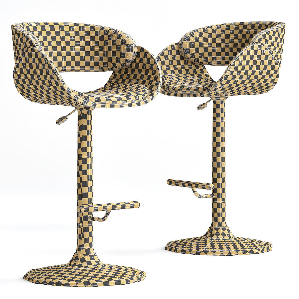 LANDO bar chair mod 4036 3d model Low-poly 3D model_1