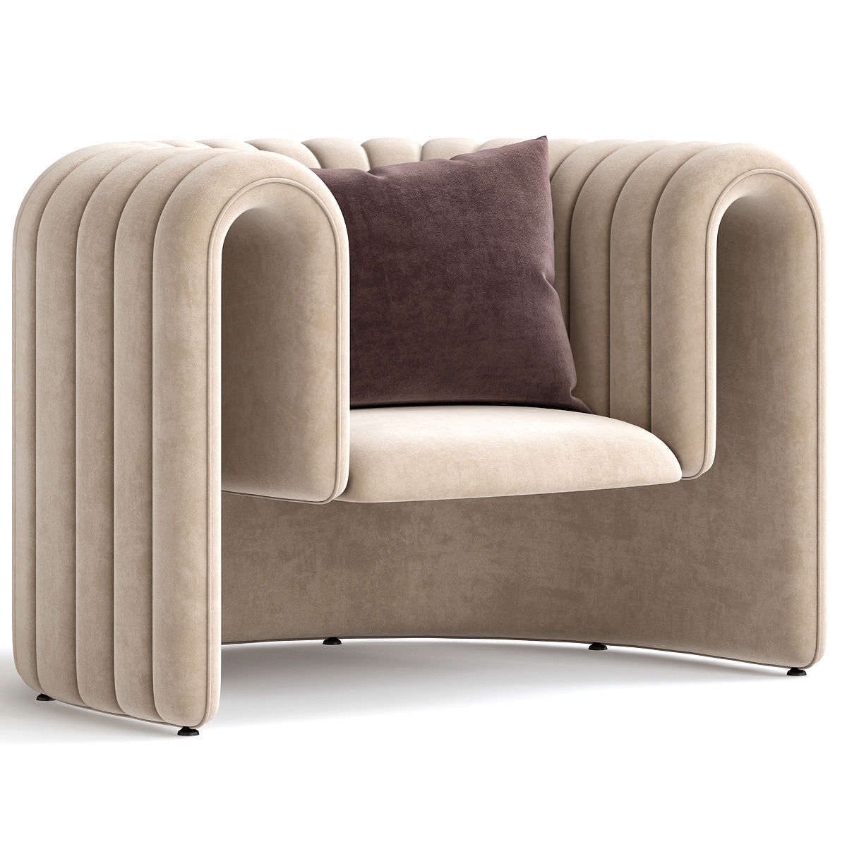 Sancal armchair 3d model Low-poly 3D model_1