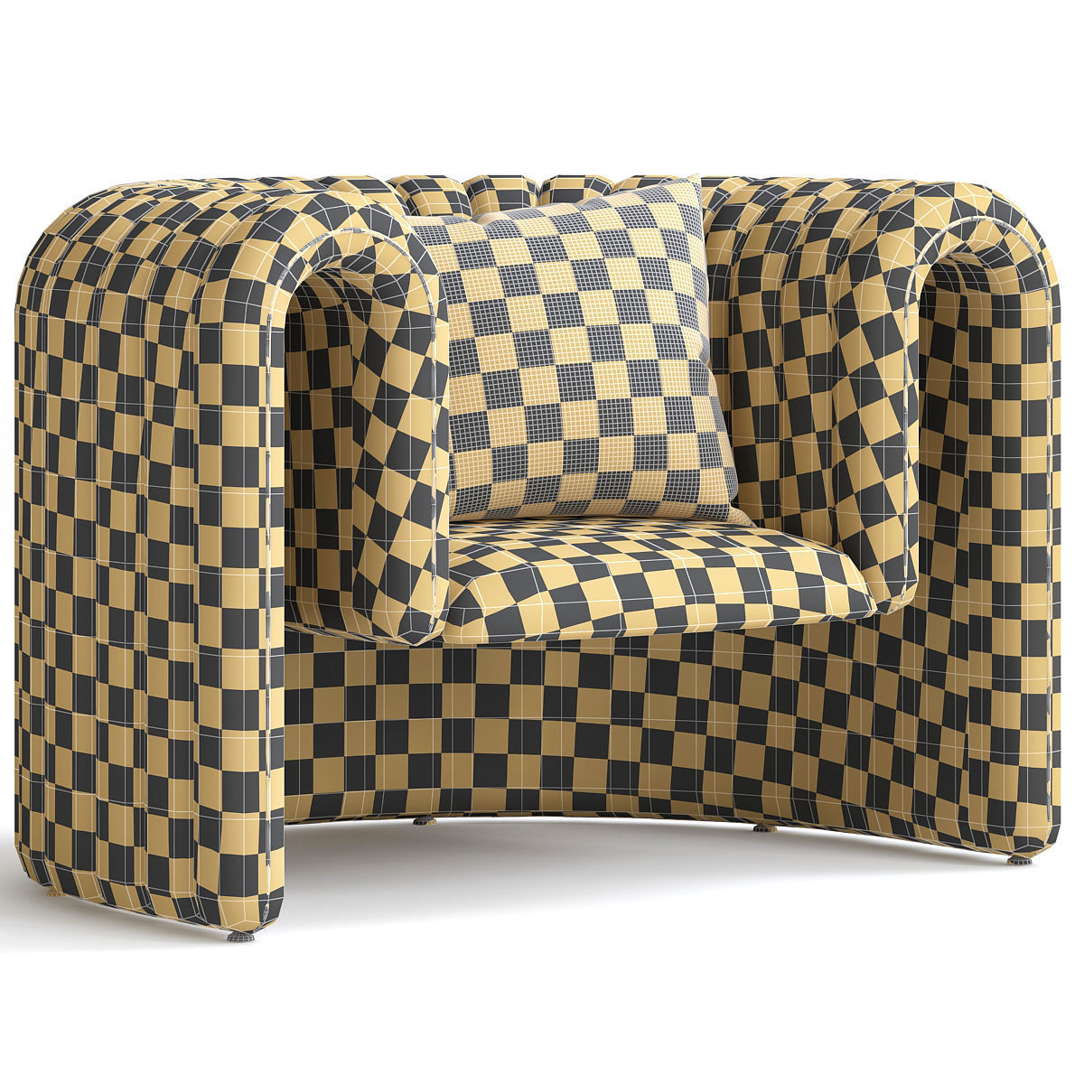 Sancal armchair 3d model Low-poly 3D model_3