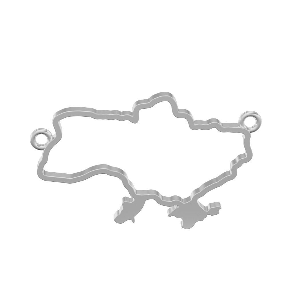 Pendant Ukraine 3D print model_2