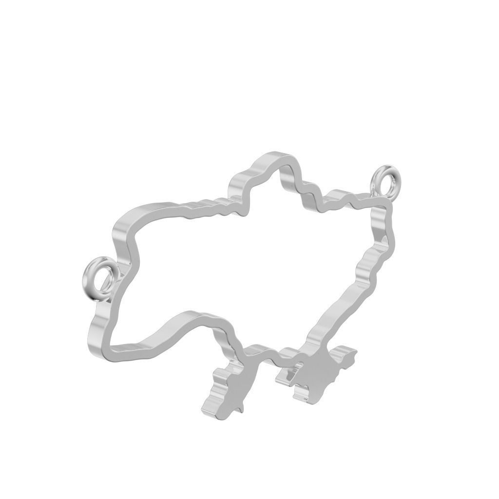 Pendant Ukraine 3D print model_3
