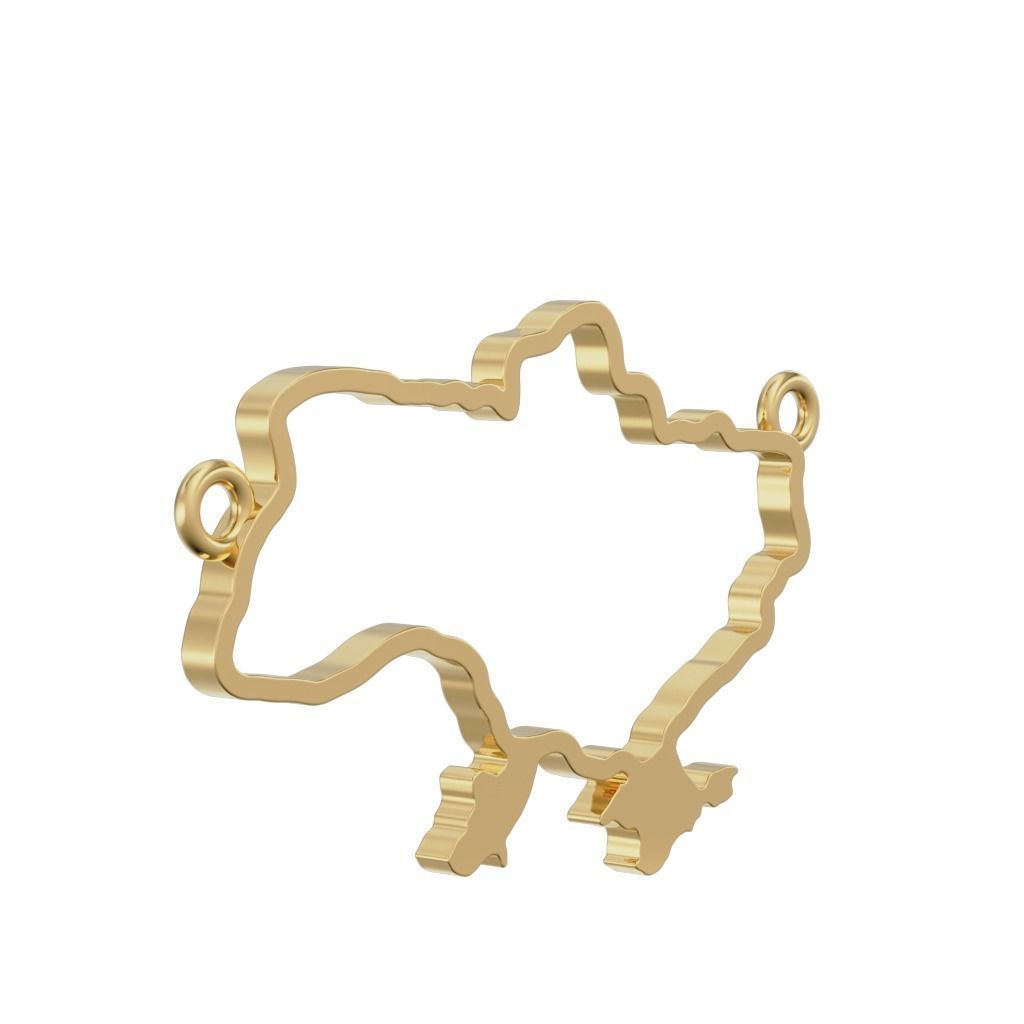 Pendant Ukraine 3D print model_7