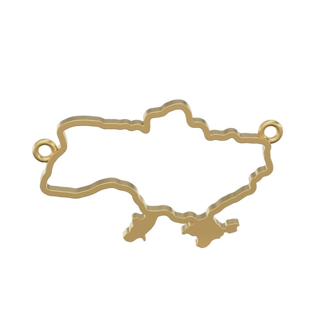 Pendant Ukraine 3D print model_6