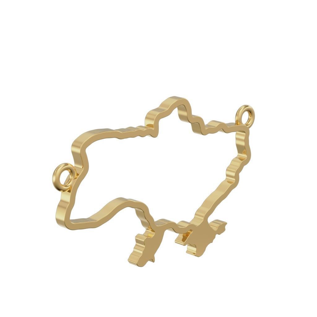 Pendant Ukraine 3D print model_5