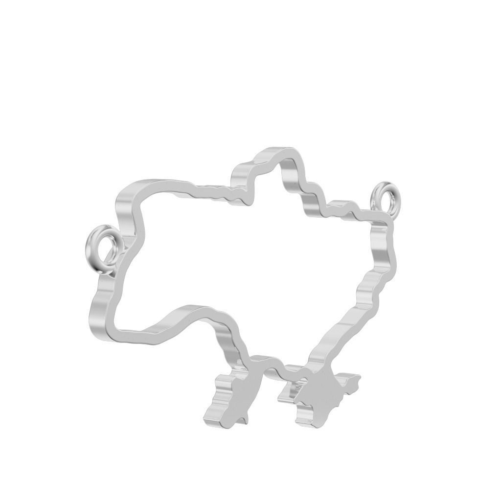 Pendant Ukraine 3D print model_1