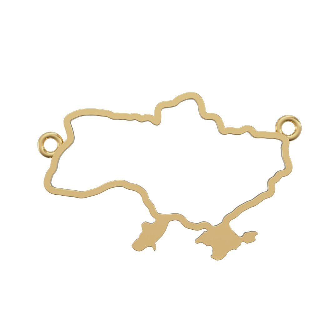 Pendant Ukraine 3D print model_4