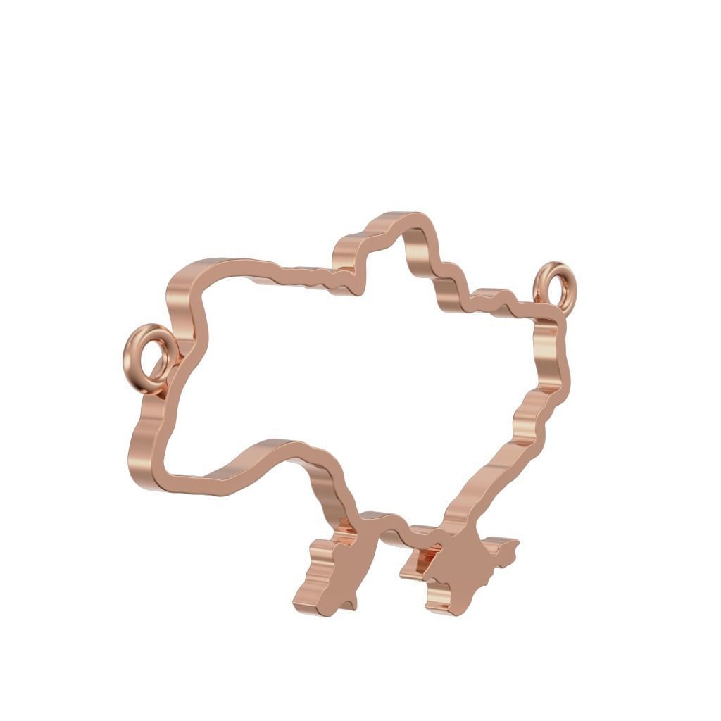 Pendant Ukraine 3D print model_8