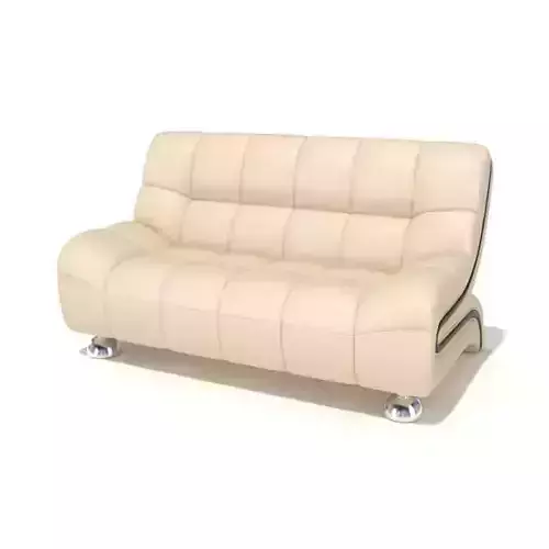Cream Color Sofa With Steel Legs