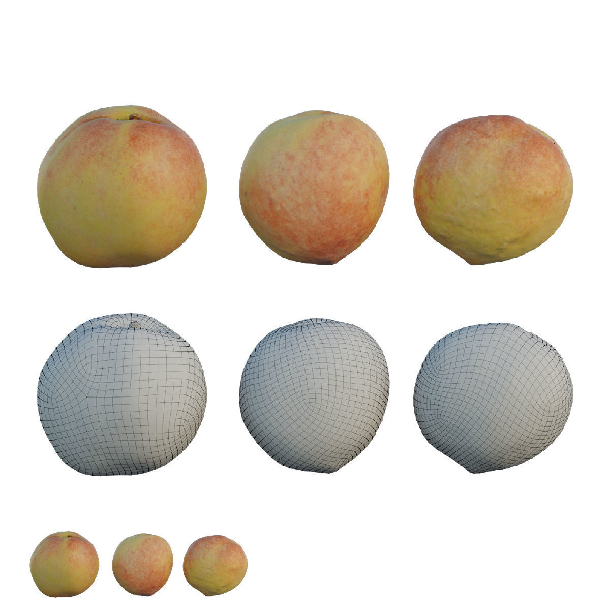 Peach 02 3D model_3