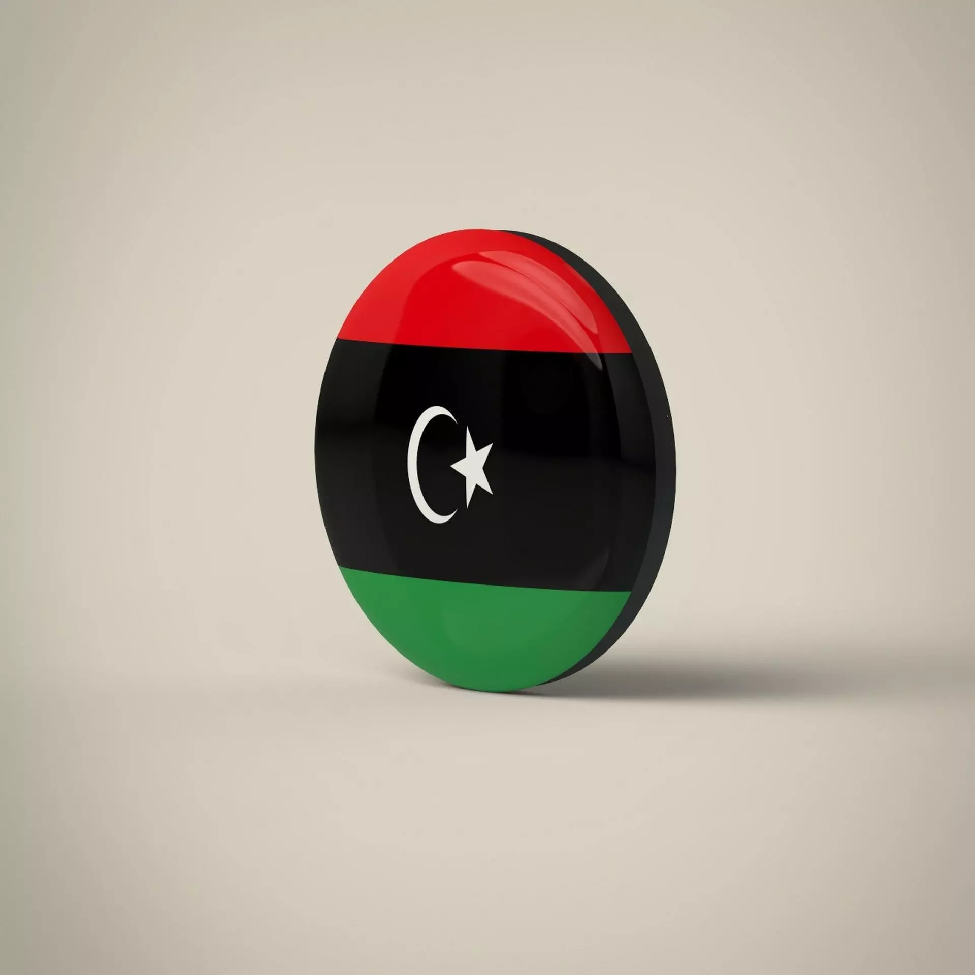 Libya Badge Low-poly 3D model