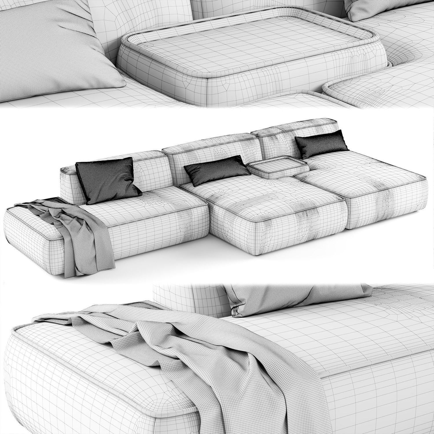 Lema CLOUD Sectional sofa 02 3D model_4