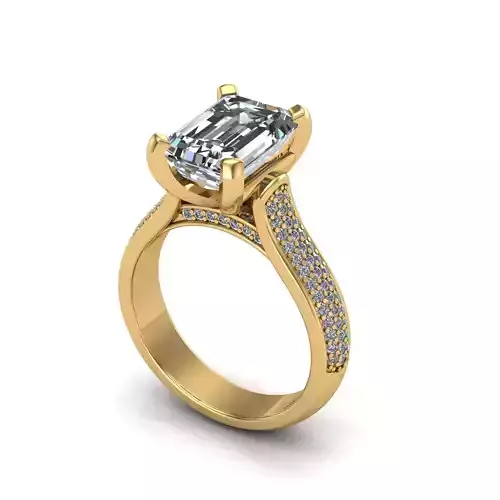 Engagement ring 3D print model