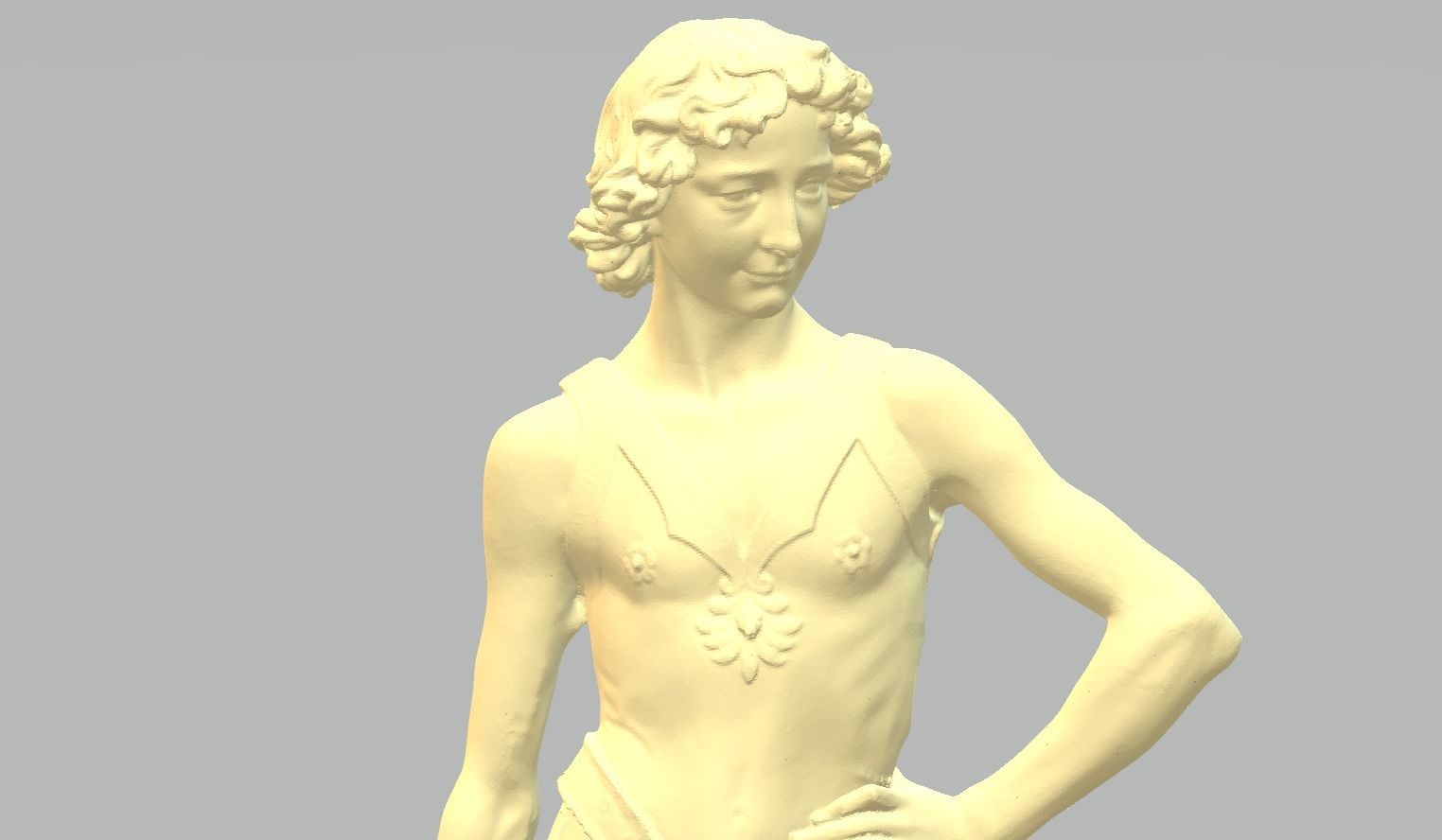 Spartan Fighter Greek Statue 3dm stl obj  Low-poly 3D model_1