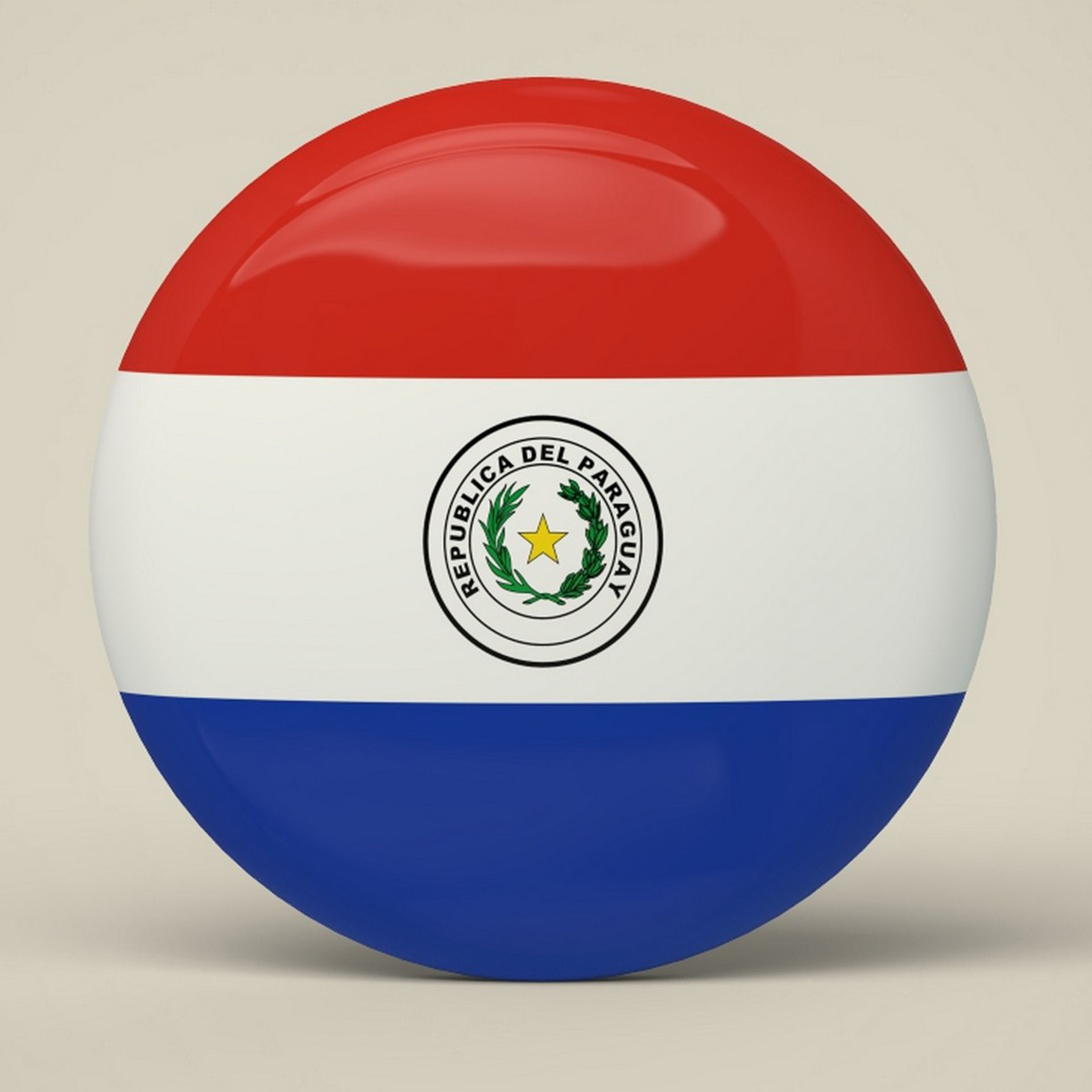 Paraguay Badge Low-poly 3D model_4