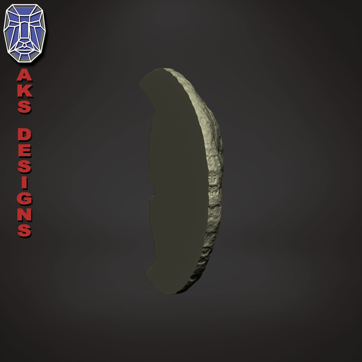 Moon skull v1 Bas relief for wall decoration 3D print model_8