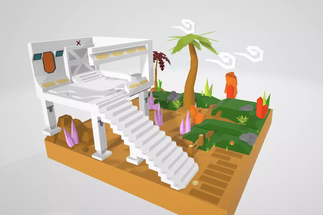 Field building Free 3D model