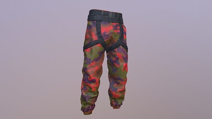 MILITARY PANTS PBR Low-poly 3D model
