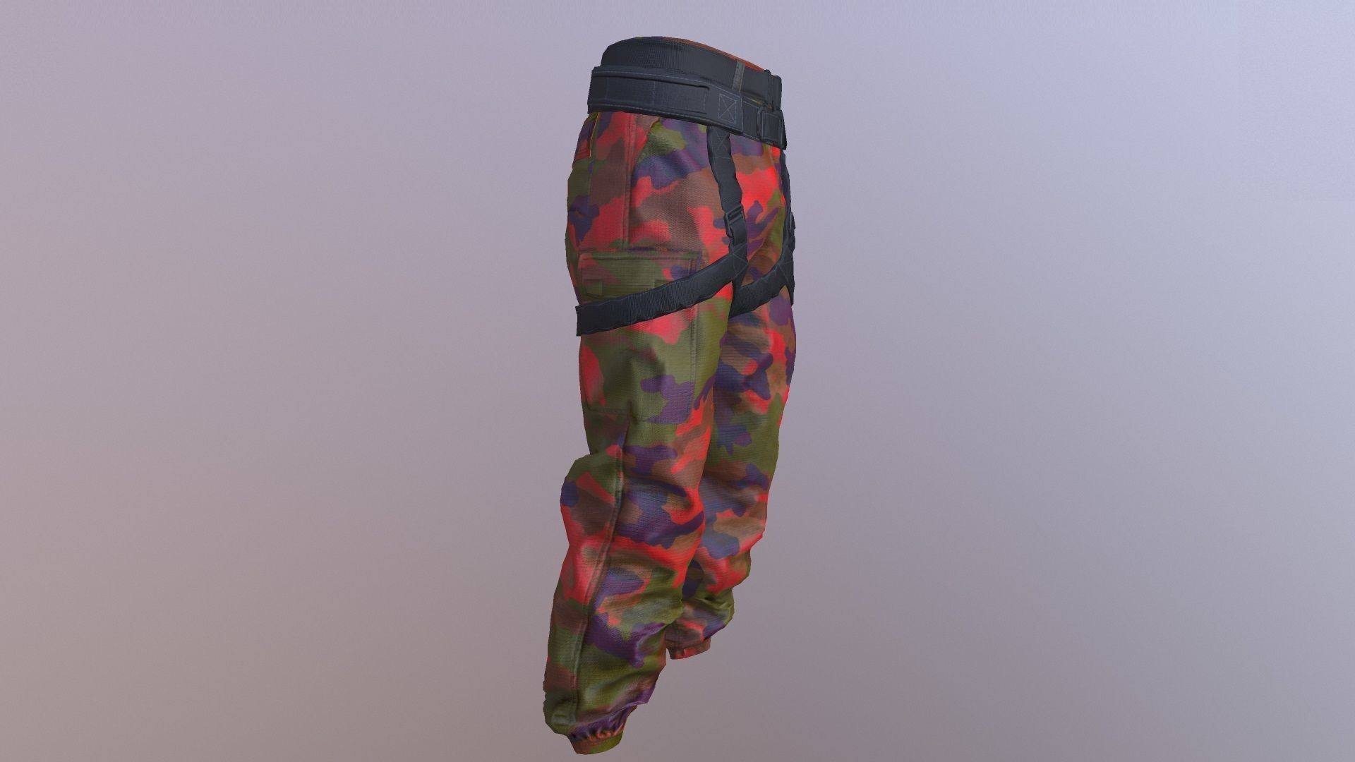 MILITARY PANTS PBR Low-poly 3D model_3