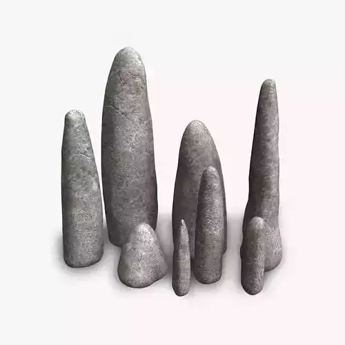 Obelisk Set - White Stone