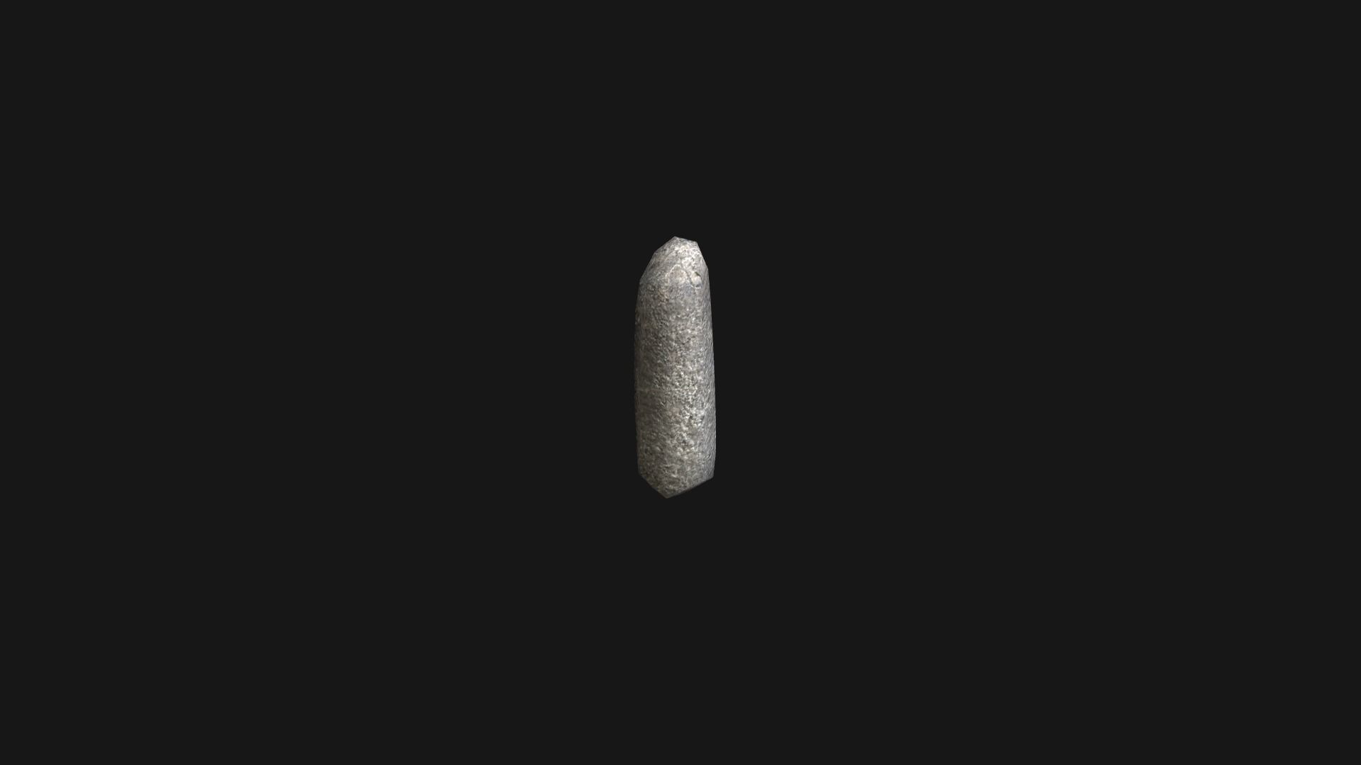 Obelisk Set - White Stone Low-poly 3D model_7