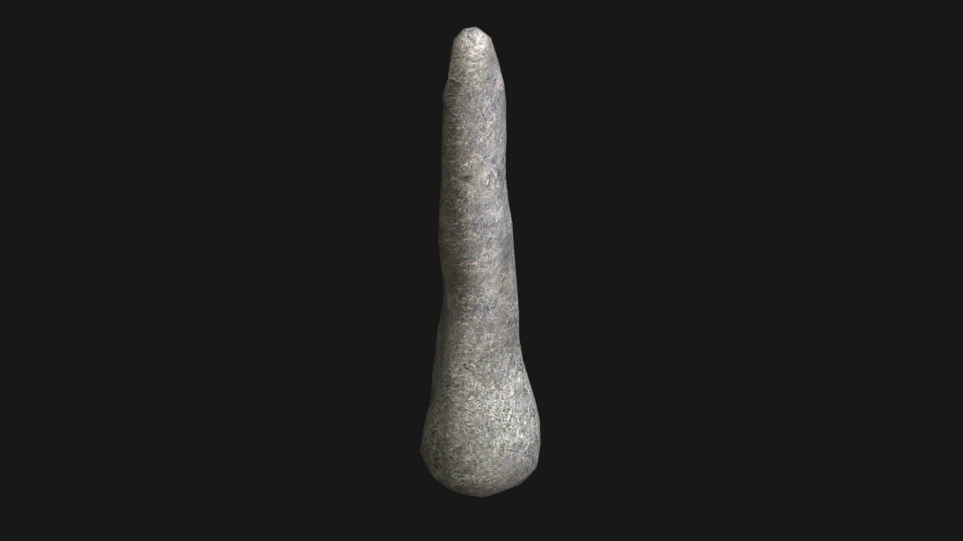 Obelisk Set - White Stone Low-poly 3D model_3
