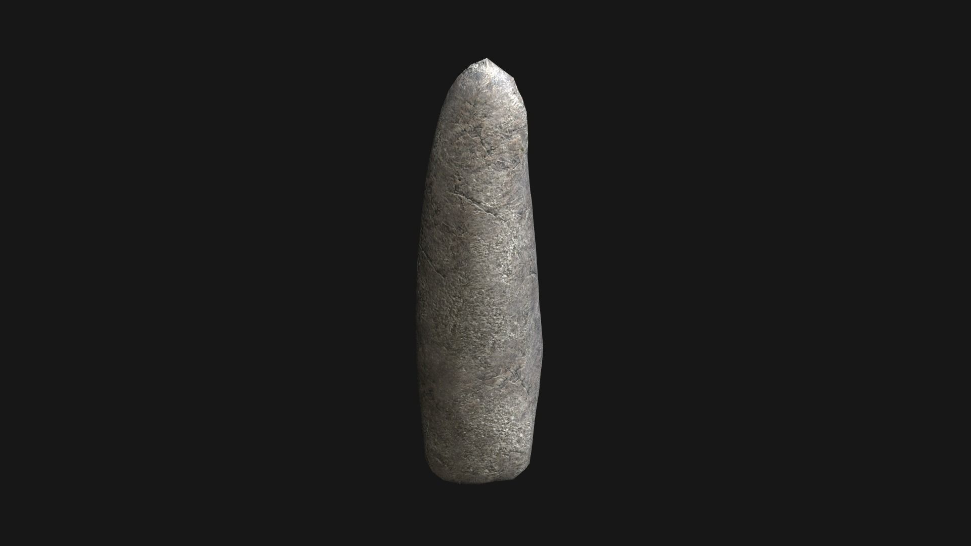 Obelisk Set - White Stone Low-poly 3D model_2