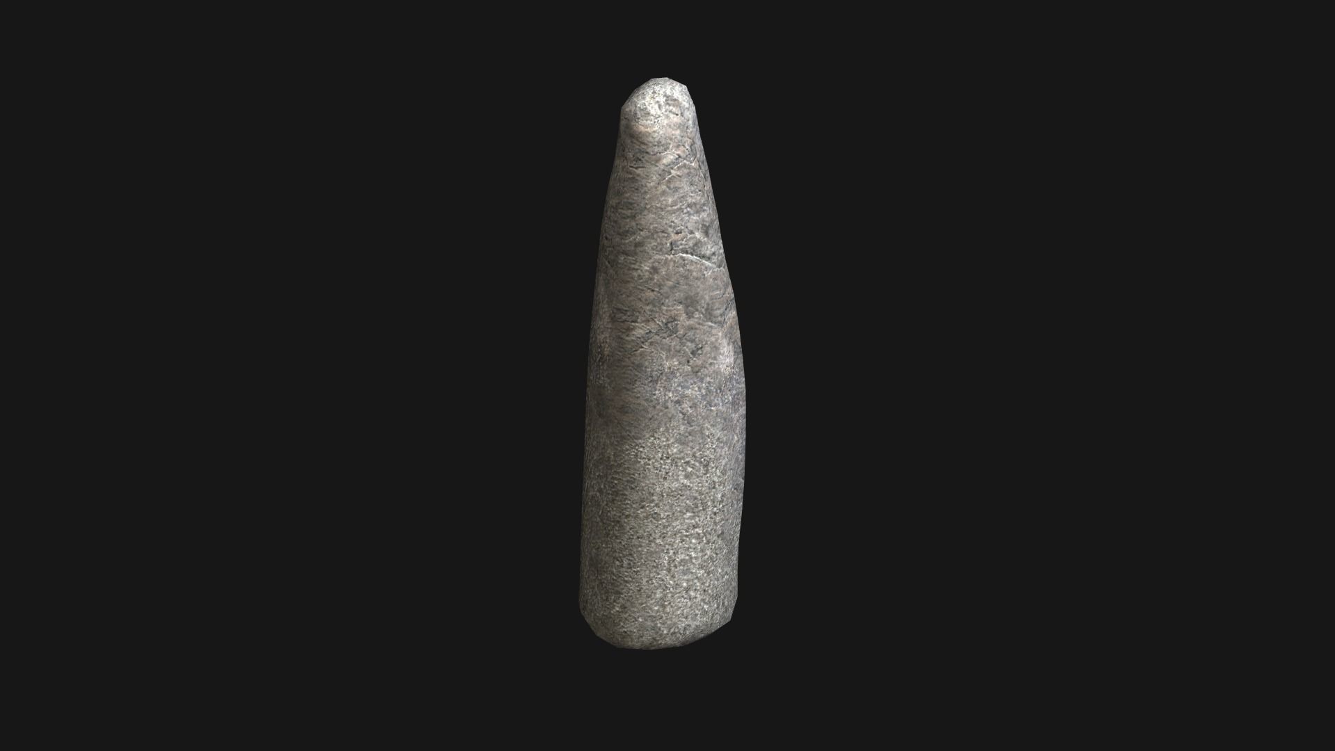 Obelisk Set - White Stone Low-poly 3D model_4