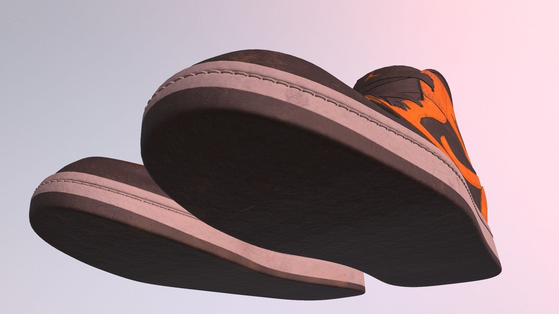 NIKE AIR JORDAN 1 SHOES PBR Low-poly 3D model_9