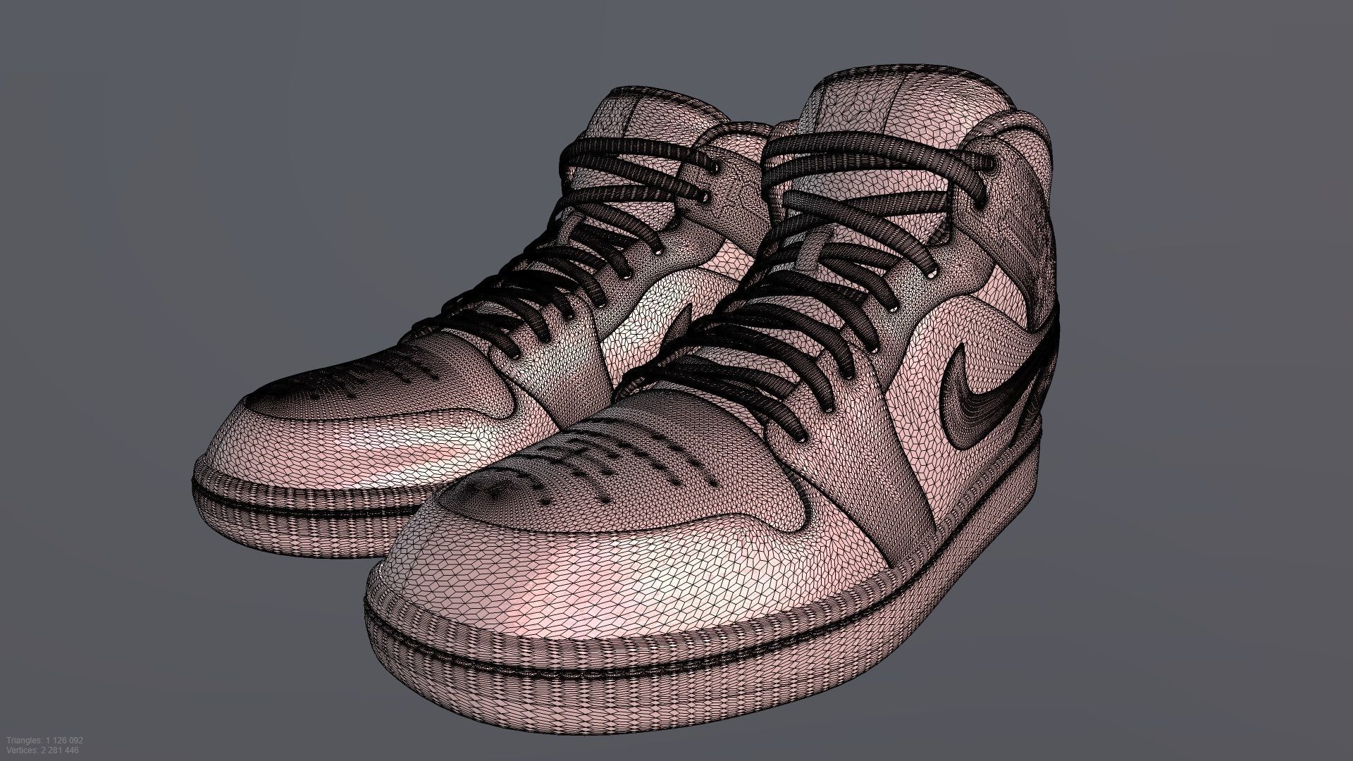 NIKE AIR JORDAN 1 SHOES PBR Low-poly 3D model_2