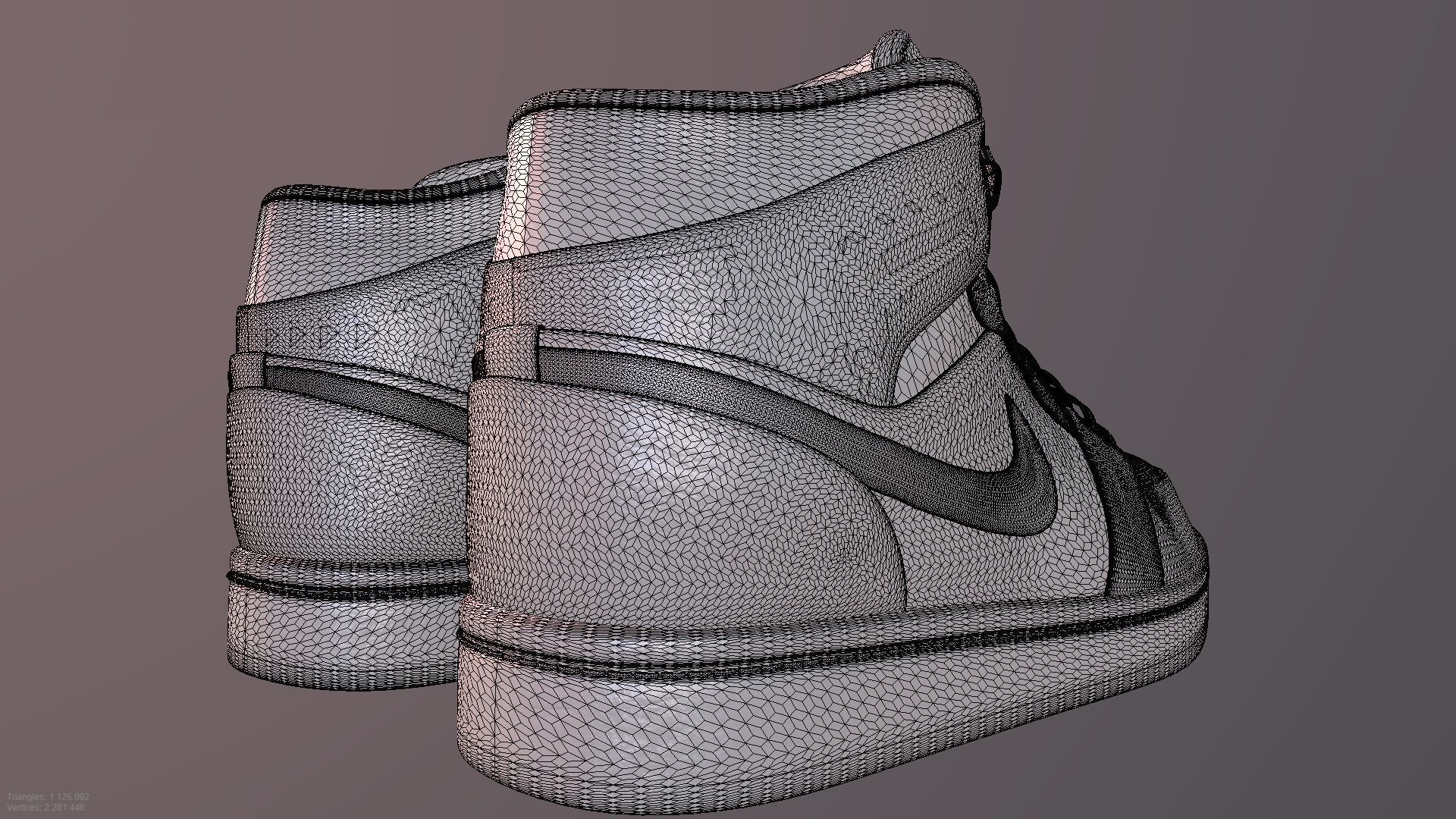 NIKE AIR JORDAN 1 SHOES PBR Low-poly 3D model_6