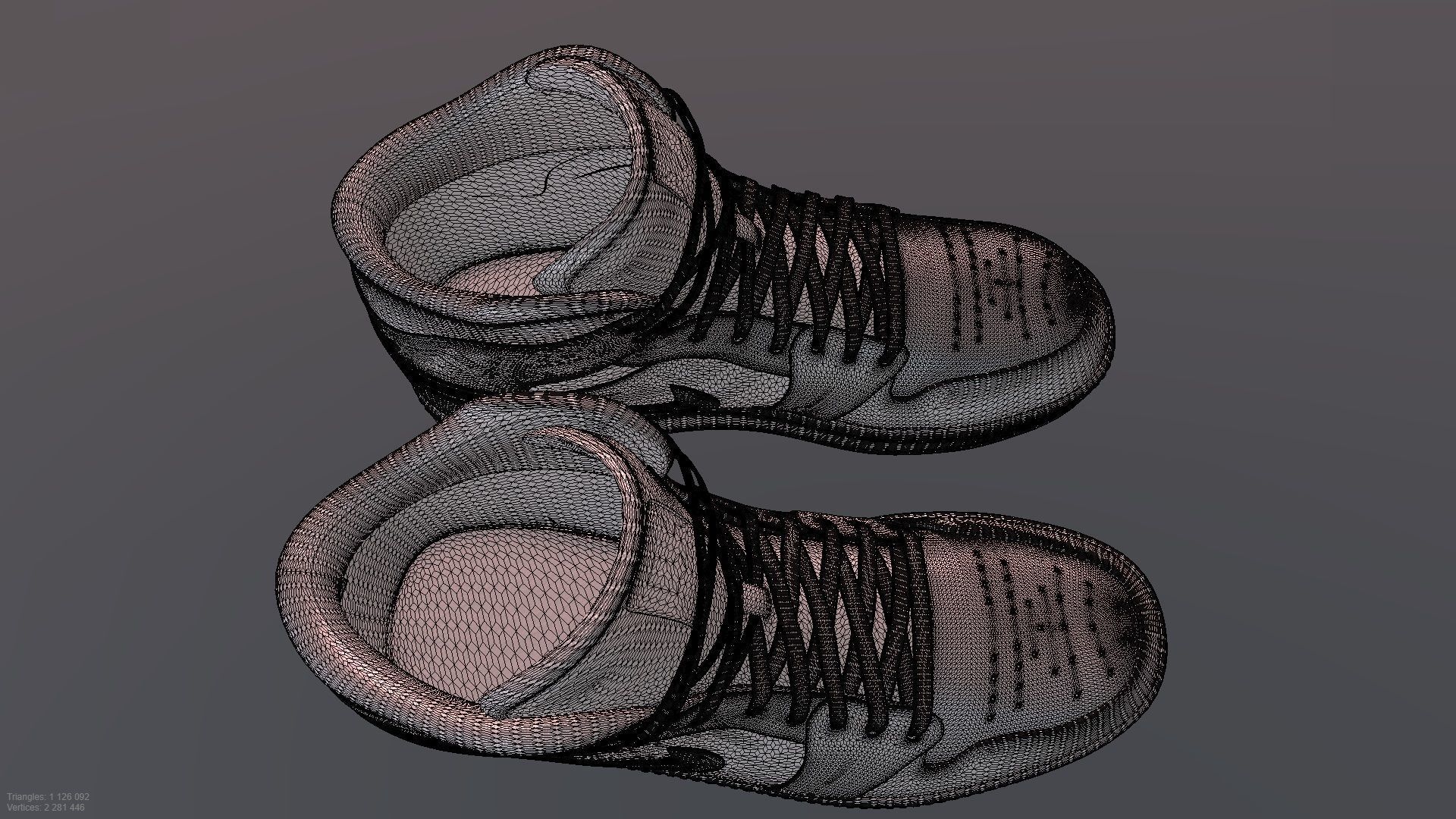 NIKE AIR JORDAN 1 SHOES PBR Low-poly 3D model_8