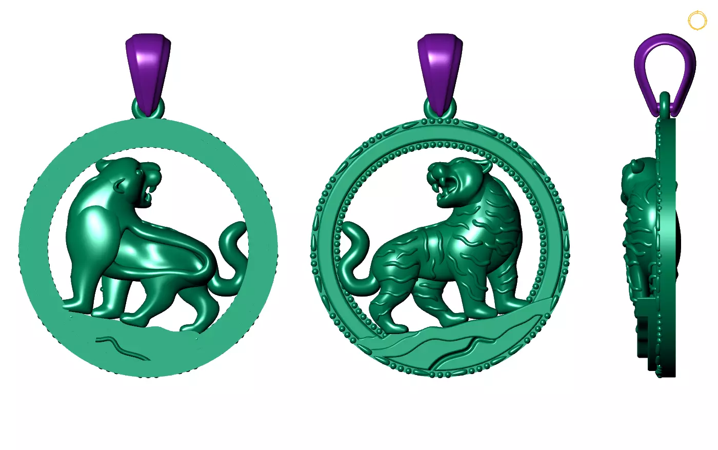 pendant tiger 3D print model