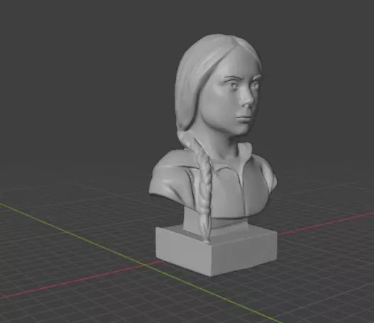 Greta Thunberg 3D print model_26