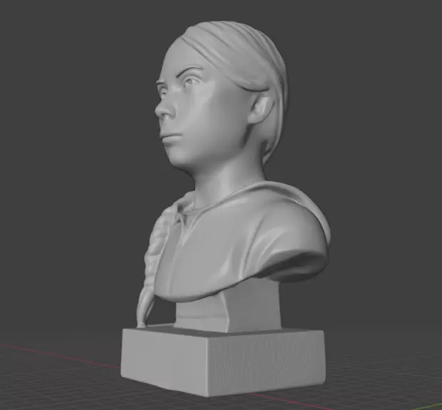 Greta Thunberg 3D print model_5