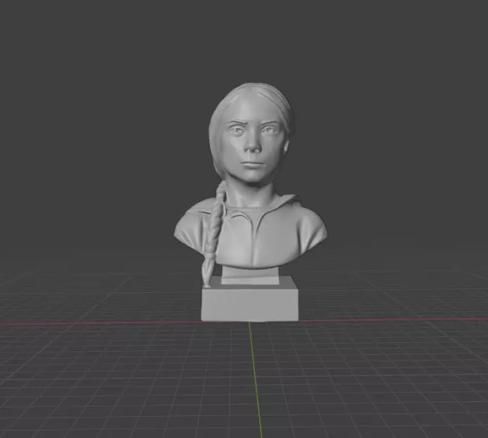 Greta Thunberg 3D print model_11