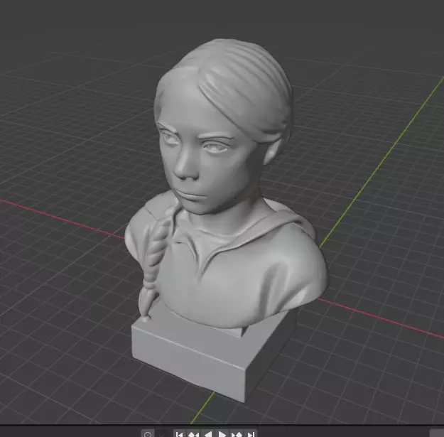 Greta Thunberg 3D print model_6