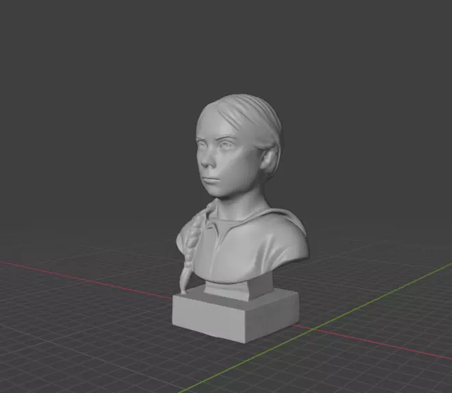 Greta Thunberg 3D print model_2