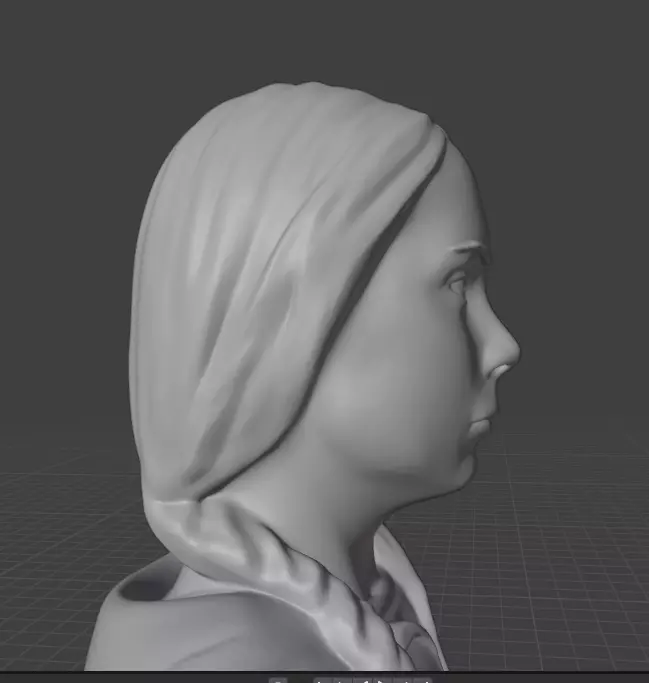 Greta Thunberg 3D print model_15