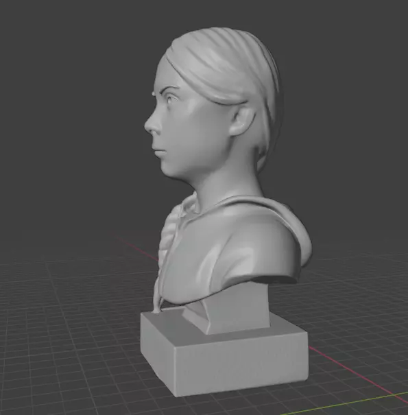 Greta Thunberg 3D print model_3