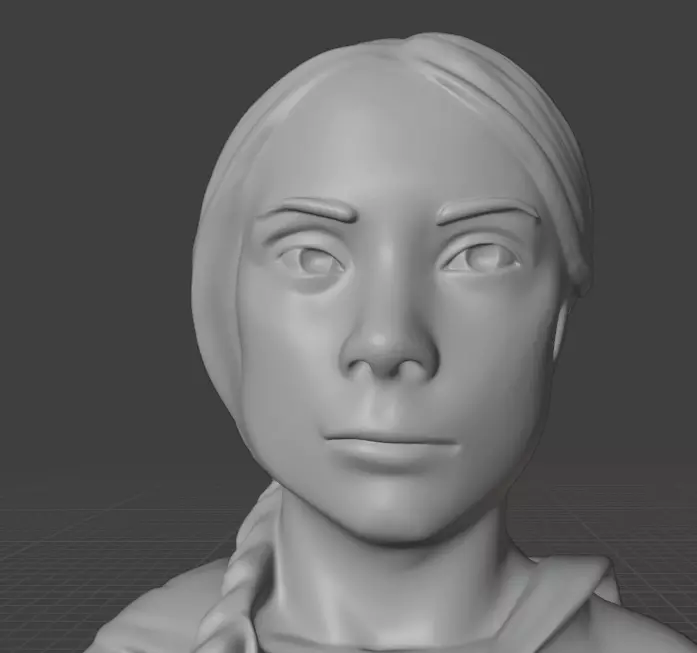 Greta Thunberg 3D print model_13