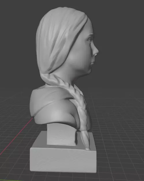 Greta Thunberg 3D print model_25