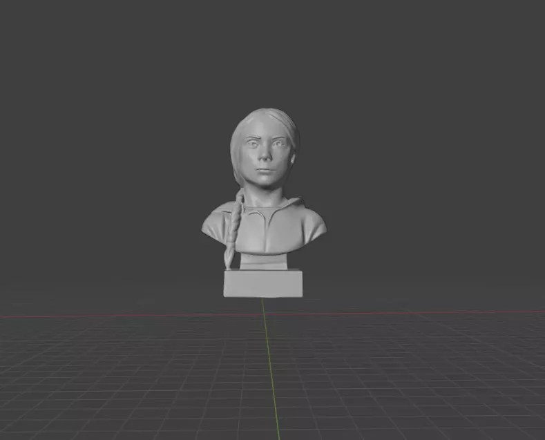 Greta Thunberg 3D print model_0