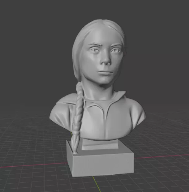 Greta Thunberg 3D print model_21