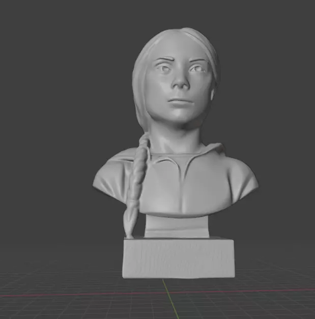 Greta Thunberg 3D print model_23