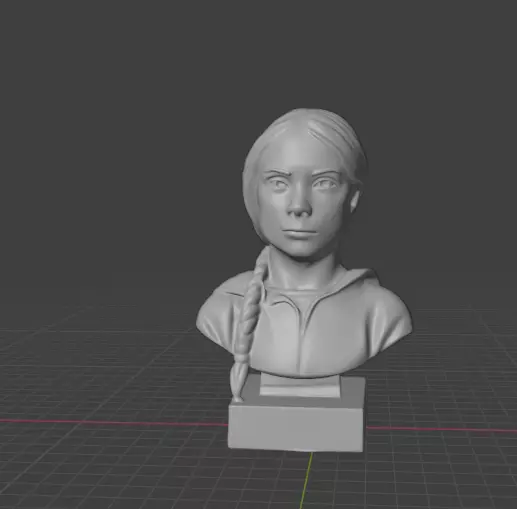 Greta Thunberg 3D print model_28