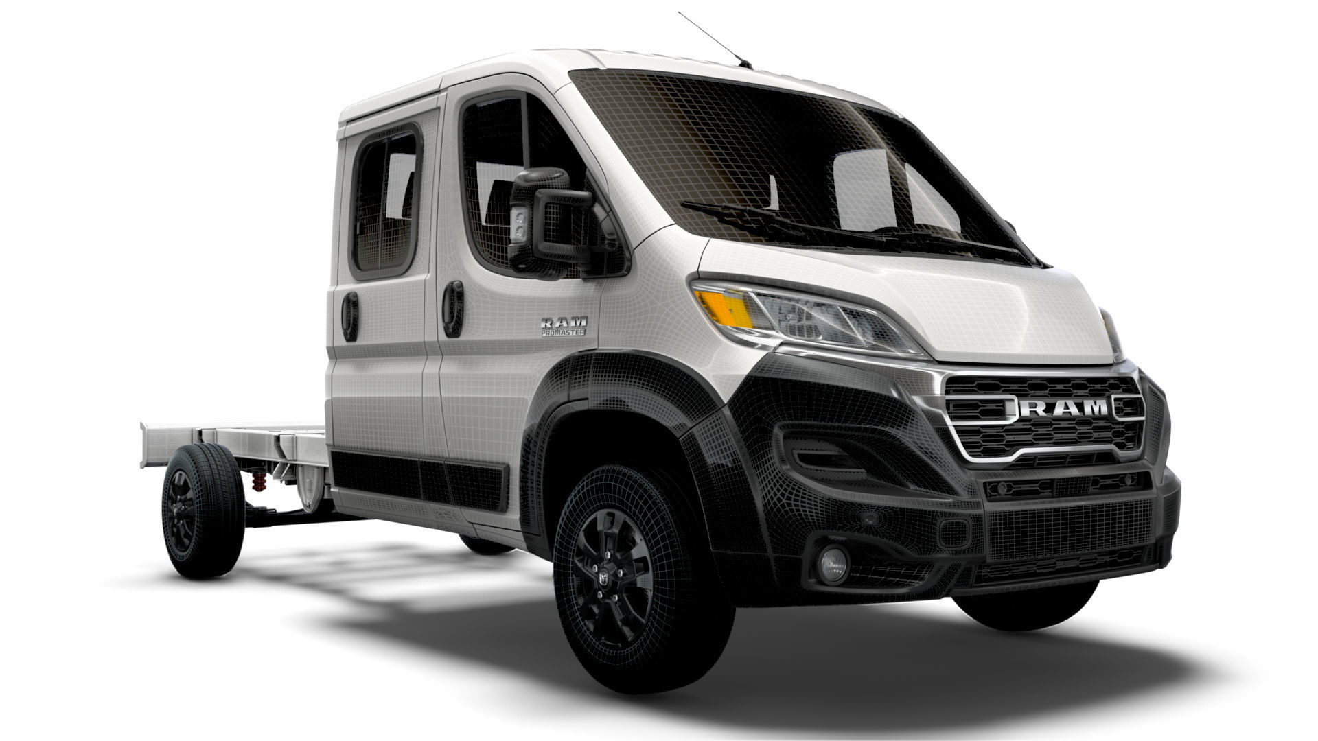 RAM Promaster Chassis Truck Crew Cab 4035 WB 2023 3D model_12