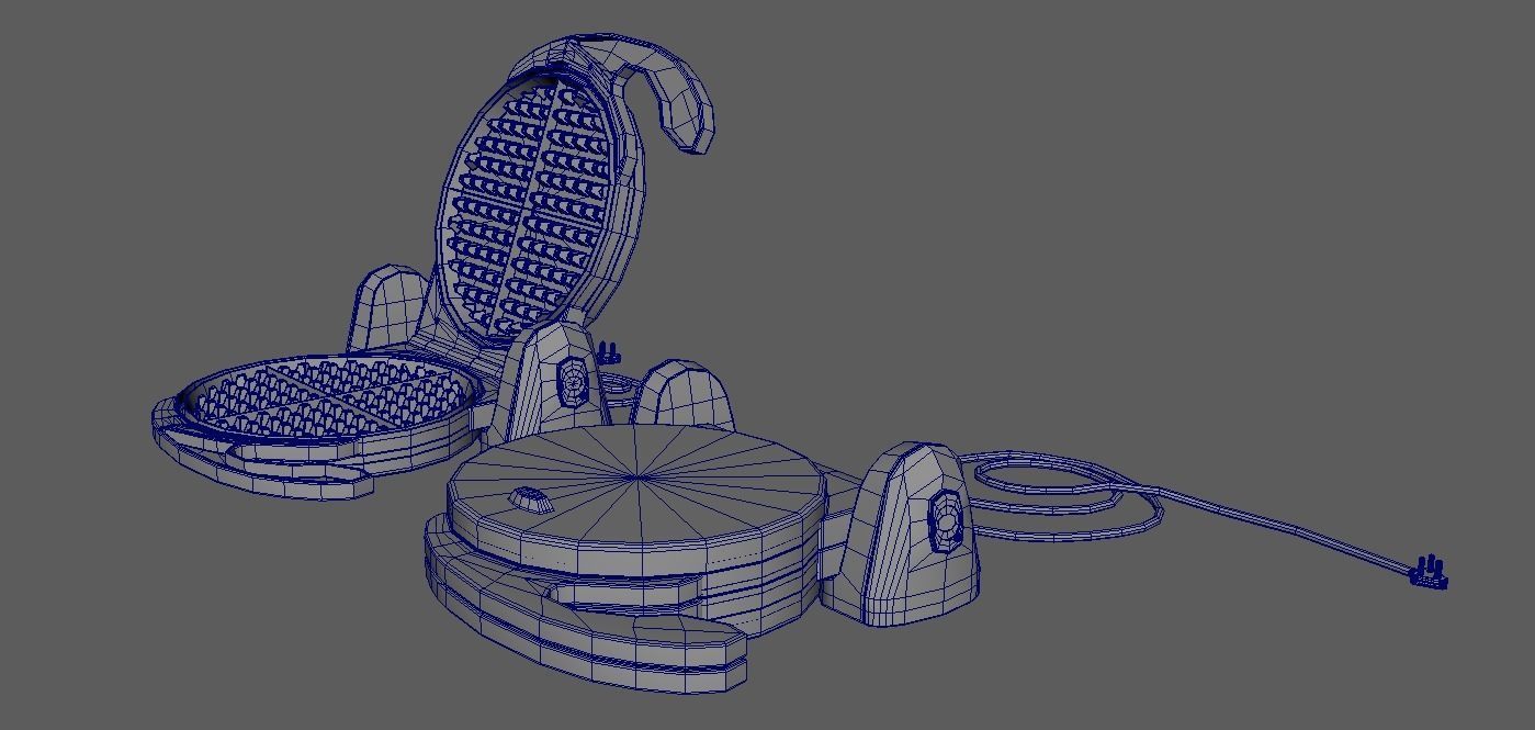 Waffle Maker 3D model_16