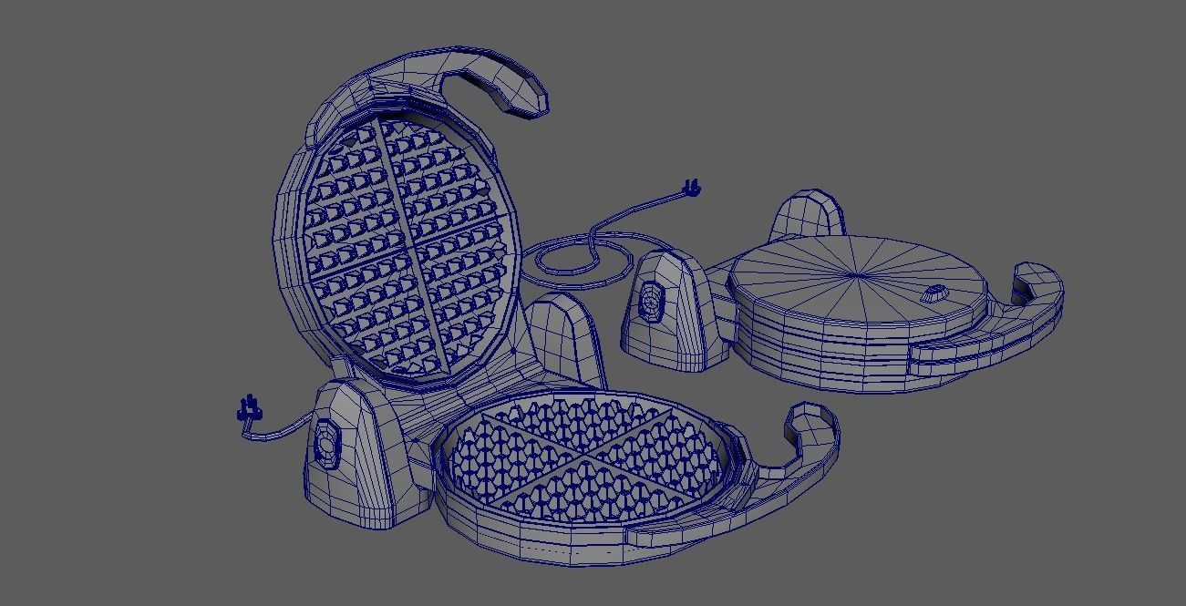 Waffle Maker 3D model_13