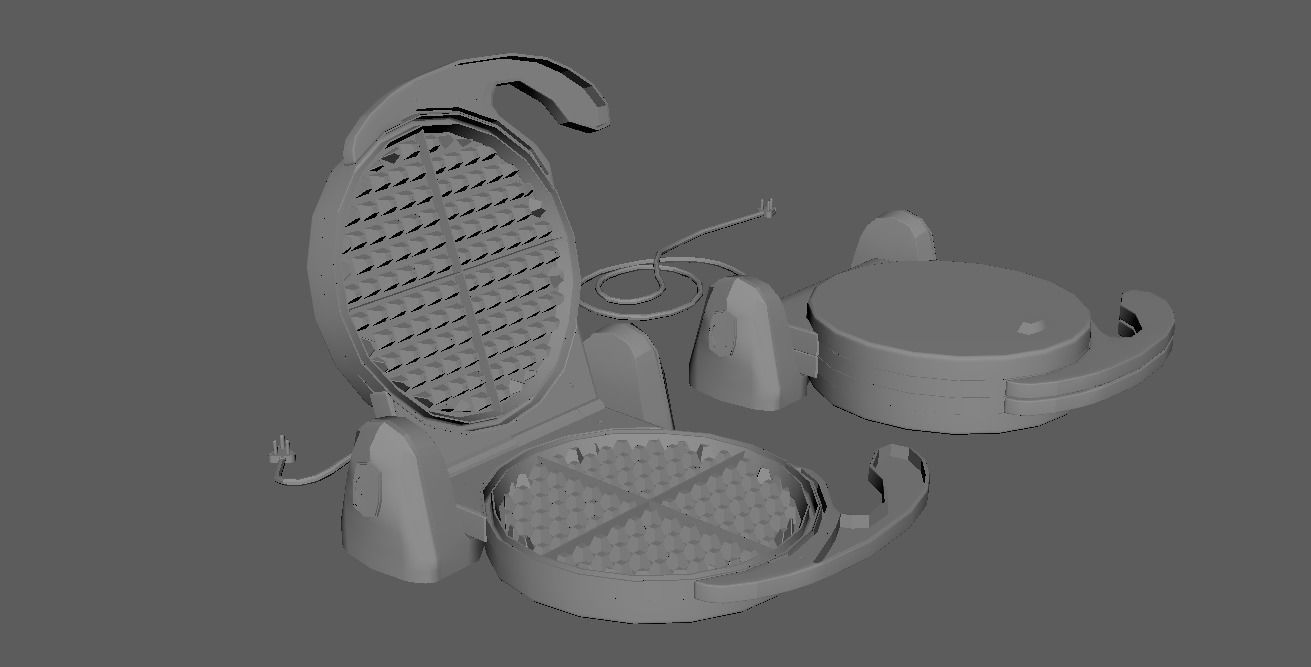 Waffle Maker 3D model_14